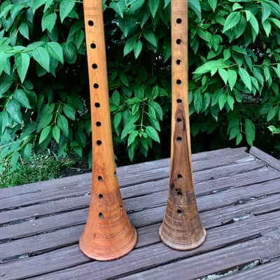 Moroccan Ghaita  Folk Oboe double reed oiled olive wood image 6