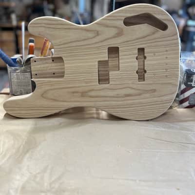 Madlad Instruments Ash PJ Precision Bass PBass Style Body (custom made with pride in north Texas) - Unfinished image 3