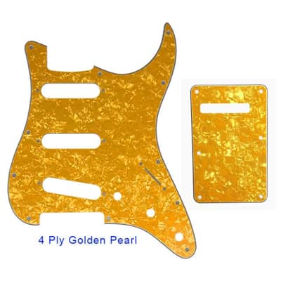Guitar Pickguard With Back Plate Suit For USA/Mexico Fender Strat Standard SSS ST-Brown pearl Shell image 17