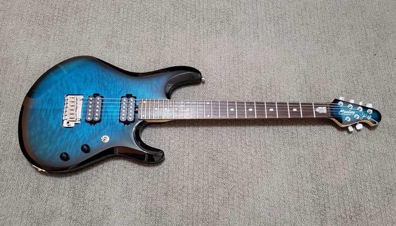 Ernie Ball Musicman Sterling JP100 Electric Guitar (Quilted Blue