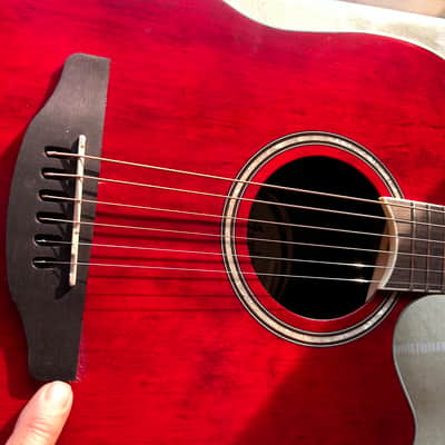 Applause AB-24-2S Ovation Acoustic/Electric Guitar 2020’s - Ruby Red Satin image 8