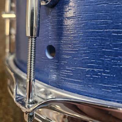 Reverie Drum Company 6x13 Maple Snare Drum Blue Lacquer image 7