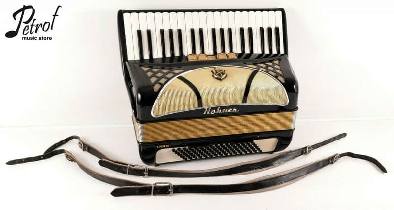 Rare Hohner Lucia III - 96 bass, 8 reg. Top German Piano Accordion+Original Hard Case~MUSETTE SWITCH image 1