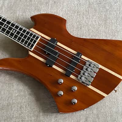 B.C. Rich Heritage Classic Mockingbird Bass LH Left Hand Lefty KOA Active EMG Pickups image 1