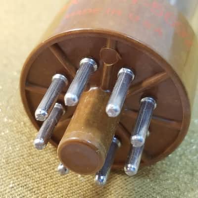 CBS perfect Matched Pair (2) JAN-CHY-5692 tNOS AT1000 TESTED Vacuum Tubes military brown base premium like 6SN7 dual triode 1956-1958 image 23