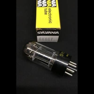 NOS NIB SYLVANIA 6K6GT Black Plate Vintage Amp Vacuum Tube TESTED F.9688 image 2