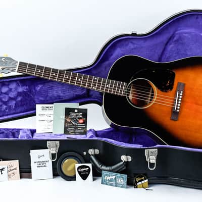 Epiphone Inspired by Gibson Custom 1942 Banner J45 Reissue Vintage Sunburst image 3
