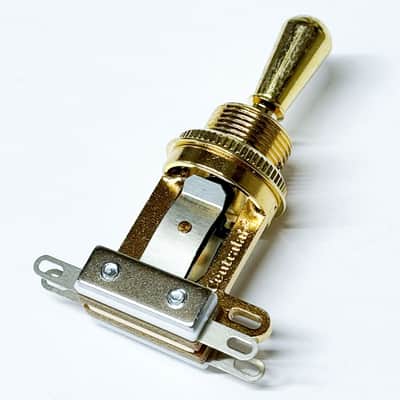 Centralab 3-Position Short Frame Toggle Switch Gold w/Gold Tip