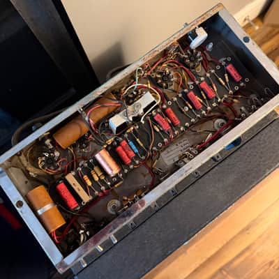 1961 Ampeg B-15N Portaflex Blue Check All Tube Bass Amp - ALL ORIGINAL, JUST SERVICED. image 14