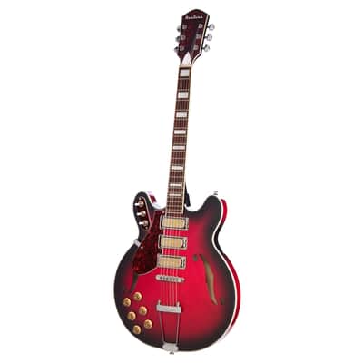 Airline Guitars H77 Vintage Redburst Left-Handed image 8