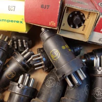 RCA etc. ONE (1) 6J7 tNOS AT1000 TESTED Vacuum Tube metal pentode 1935-1964 image 5