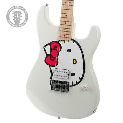 New Squier Hello Kitty Stratocaster White w/Hello Kitty Graphics #CYKF25005032 image 1
