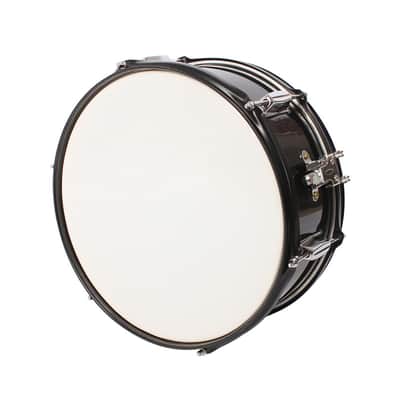 14"x5.5" Snare Drum Kit Black w/ Sticks, Strap & Wrench – Metal Shell, 8 Lug, Beginner Marching Practice Drum image 3
