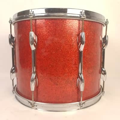 Premier 12x14" Marching Tenor Tom Drum Red Glitter 3Ply Baltic Birch Vintage 60s image 5