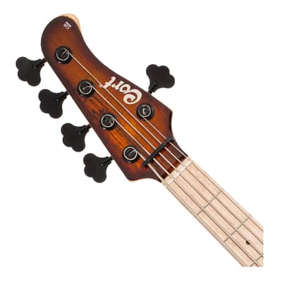 Cort GB-Fusion 5-String Bass Guitar - Antique Brown Burst image 4