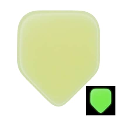 Exotic Plectrums Celluloid Glow In The Dark Guitar Or Bass Pick - 0.96 mm Heavy Gauge - 330 Medium Home Plate Shape - 6 Pack