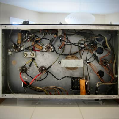 Western Electric Tube Vintage Amp Mono Power Amp Super Rare (2) Raytheon 2A3s Circa-1940s-Black Face Wooden Sides image 11