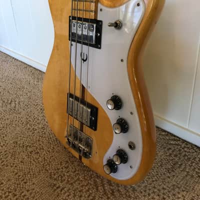 1970 Epiphone ET-288N Neck-thru MIJ Bass with Hardshell Case EXC+ Condition image 5