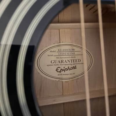Epiphone EJ200CE Super Jumbo 1995 - 2009 - Ebony image 9
