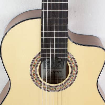 NEW Cathedral Model 107CEL SP 7-String Classical Harp Guitar w/Spruce Top, Pickup, Cutaway, Sound Port, w/SoftCase image 12