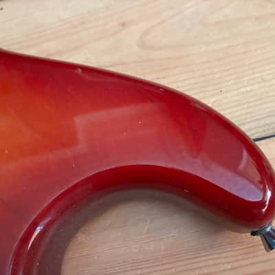 Unbranded Transparent Red Burst S Type Guitar Body inc Bridge image 6