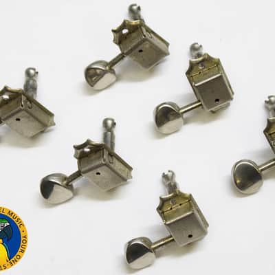 Kluson Vintage Classic Gear 6 in Line Tuners - Nickel **From a 1965 Fender Jaguar** image 7