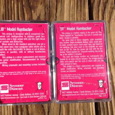 Seymour Duncan SH-4 JB Bridge & SH-1N 59 Neck 4 Conductor NICKEL Pickup Set image 2