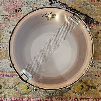 Slingerland 14x7" 3-ply Snare Drum in Yellow Marble Lacquer 1950s image 12