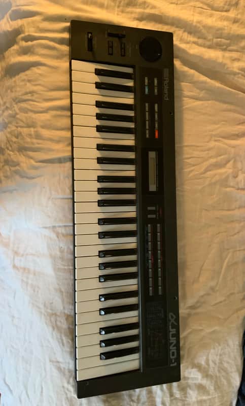 Roland Alpha Juno-1 49-Key Programmable Polyphonic Synthesizer 1985 - 1988 - Black image 1