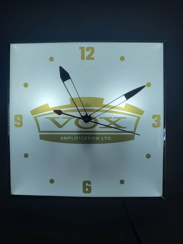 Vox Amplifiers Dealer Style Light-Up Clock Killer Cool Man Cave/Garage Item image 1