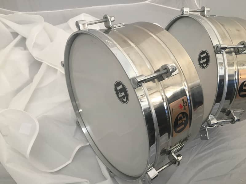 Latin Percussion LP257-S Tito Puente Signature 14" / 15" Stainless Steel Timbales w/ Stand Bild 1