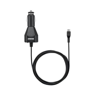 Shure SBC-CAR USB Car Charger for GLX-D Transmitter - Black image 1