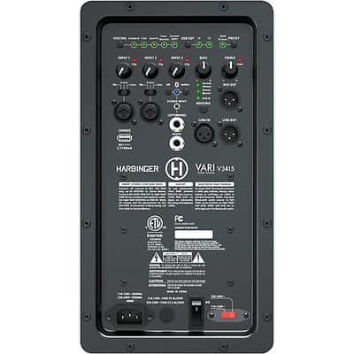 Harbinger  VARI V3415 Powered 15" 2-Way Loudspeaker  - BLACK image 3