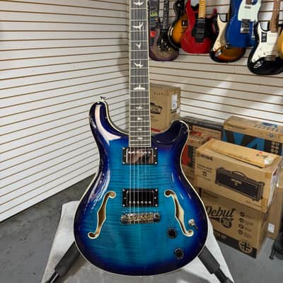 PRS SE Hollowbody II Electric Guitar - Faded Blue Burst w/OHSC & PLEK*D #782 image 5