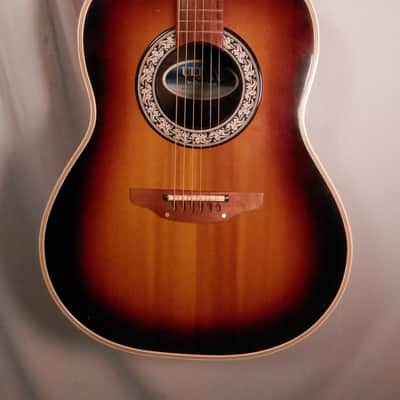 Ovation Sunburst Ultra Series Model 1511 Deep Bowl acoustic electric guitar with case used image 6