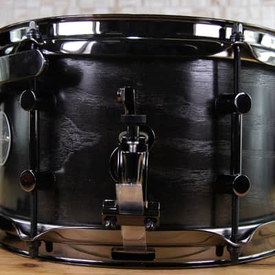 Click Custom Icon Snare Drum 6x10 Ash 8ply Black Satin Oil image 2