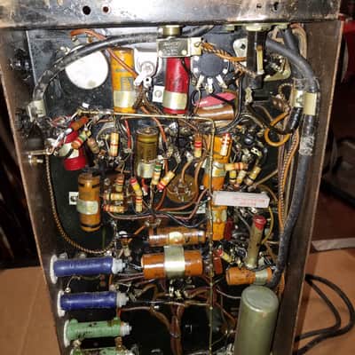 RCA Rare Military Projector Tube Amp MI-1356 Monoblock 6L6 PP for PH-398 PG-200 EQ 1949 - Black Wrinkle Paint image 17