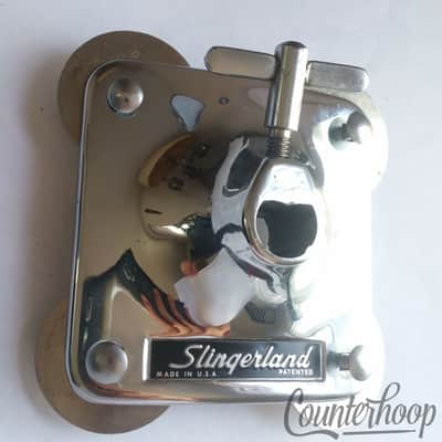 *Slingerland Set-O-Matic Bass Drum Tom Mount Arm Receiver 70s Chrome Vintage USA image 2