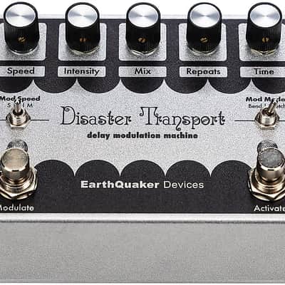 Mint EarthQuaker Devices Disaster Transport Delay Modulation Machine Legacy Reissue 2023 - Silver / Black image 2