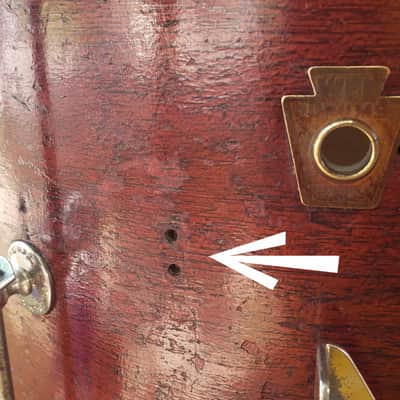 WFL Keystone 1955-59 Marching Snare 14x10 Single Tension Mahogany/Maple Restored Video image 20