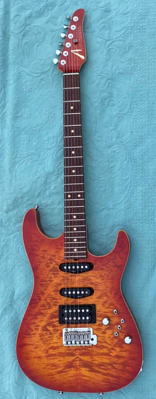 Tom Anderson Hollow Drop Top 2004 - Fire Burst with Binding image 1