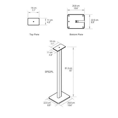 Kanto: SP32PL Speaker Stands for YU4 / YU6 / TUK (32" Height / Black / Pair) image 3