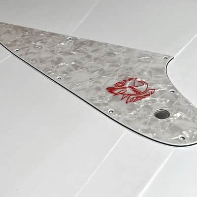 White Pearl 4 Ply Pickguard for Epiphone Firebird w/ Decal Made In USA by WD image 8