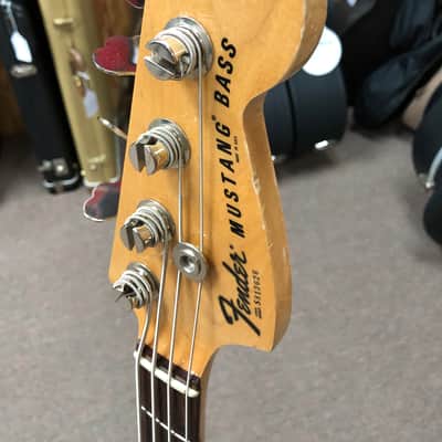 1978 Fender Mustang Bass with Rosewood Fretboard with Chip Case - Black image 3