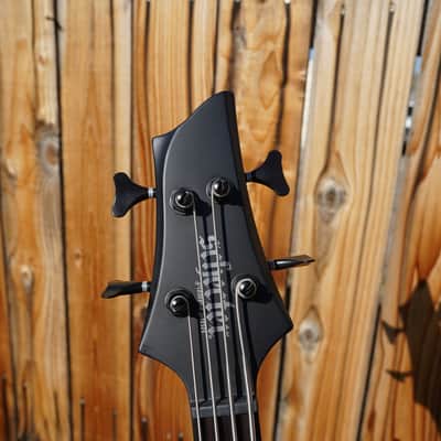 Schecter DIAMOND SERIES Stiletto-4 Stealth Pro EX - 35" Scale-BEAD-- Satin Black Left Handed 4-String Electric Bass Guitar image 7