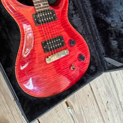 PRS McCarty 1999 - Scarlet Red raspberry flame top electric guitar with case image 3