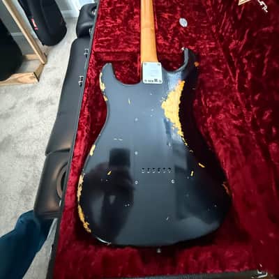Fender Custom Shop Ltd Dual Mag II Stratocaster Relic 2020 - Black over 3-Color Sunburst image 2