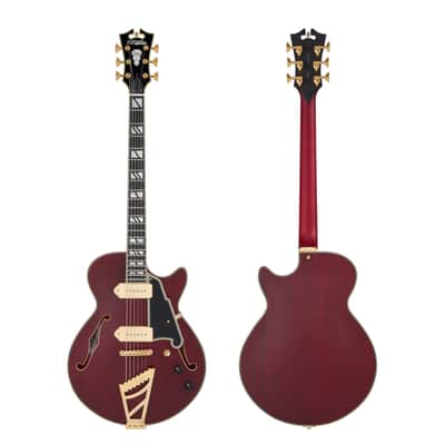 D'Angelico Deluxe Brighton Baritone - Satin Trans Wine (DADBSSSTWGS) image 3