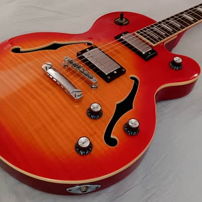 Epiphone Alleykat Semi-hollow Guitar (CLEAN! Grover Tuners - Case Included) 2000 - 2008 - Heritage Cherry Sunburst image 10