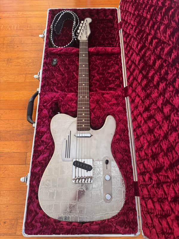 James Trussart Steelcaster Gator Top 2002 - Chrome Gator Skin image 1